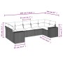 7-piece garden dining set with black synthetic rattan cushions by , Garden sets - Ref: Foro24-3255323, Price: 464,85 €, Disco...