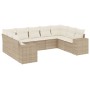 Set de sofás de jardín 9 pzas con cojines ratán sintético beige de , Conjuntos de jardín - Ref: Foro24-3255335, Precio: 847,3...