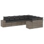 Set de muebles de jardín 9 pzas y cojines ratán sintético gris de , Conjuntos de jardín - Ref: Foro24-3255377, Precio: 626,02...