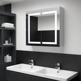 Mueble de baño con espejo LED 80x12,2x68 cm de vidaXL, Tocadores de baño - Ref: Foro24-285123, Precio: 162,42 €, Descuento: %