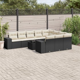 Garden sofa set 11 pieces and black synthetic rattan cushions by , Garden sets - Ref: Foro24-3255433, Price: 648,99 €, Discou...