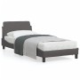 Estructura de cama con cabecero cuero sintético gris 80x200 cm de , Camas y somieres - Ref: Foro24-373081, Precio: 113,41 €, ...