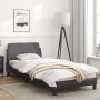 Bed frame with gray synthetic leather headboard 80x200 cm by , Beds and slatted bases - Ref: Foro24-373081, Price: 113,41 €, ...