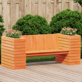 Bank with pine wood planters brown wax 167.5x60x65 cm by , Outdoor sofas - Ref: Foro24-844643, Price: 197,61 €, Discount: %