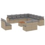 Set Gartensofas 14-teilig und Kissen synthetisches Rattan beige Mischung von , Gartensets - Ref: Foro24-3226493, Preis: 916,9...