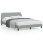 Light gray velvet bed frame with headboard 120x200cm by , Beds and slatted bases - Ref: Foro24-373152, Price: 143,89 €, Disco...