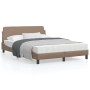 Bed frame with synthetic leather headboard in cappuccino color, 140x200cm. by , Beds and slatted bases - Ref: Foro24-373202, ...