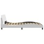 Bed frame with white synthetic leather headboard 120x200 cm by , Beds and slatted bases - Ref: Foro24-373159, Price: 166,13 €...