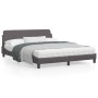 Estructura de cama con cabecero cuero sintético gris 160x200cm de , Camas y somieres - Ref: Foro24-373221, Precio: 166,58 €, ...