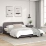 Estructura de cama con cabecero cuero sintético gris 160x200cm de , Camas y somieres - Ref: Foro24-373221, Precio: 166,58 €, ...