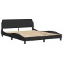 Bed frame with black velvet headboard 160x200 cm by , Beds and slatted bases - Ref: Foro24-373214, Price: 175,51 €, Discount: %