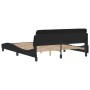 Bed frame with black velvet headboard 160x200 cm by , Beds and slatted bases - Ref: Foro24-373214, Price: 175,51 €, Discount: %