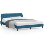 Estructura de cama con cabecero terciopelo azul 160x200 cm de , Camas y somieres - Ref: Foro24-373216, Precio: 176,36 €, Desc...