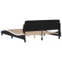 Estructura cama cabecero cuero sintético negro blanco 160x200cm de , Camas y somieres - Ref: Foro24-373223, Precio: 146,19 €,...