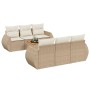 Set of 7-piece garden sofas and beige synthetic rattan cushions by , Garden sets - Ref: Foro24-3224896, Price: 686,18 €, Disc...