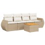 Garden sofa set with 5-piece synthetic rattan beige cushions by , Garden sets - Ref: Foro24-3224882, Price: 426,99 €, Discoun...