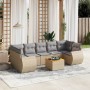 Garden sofa set with beige cushions, 8 pieces, PE rattan. by , Garden sets - Ref: Foro24-3257249, Price: 572,91 €, Discount: %