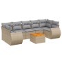 Garden sofa set with beige cushions, 8 pieces, PE rattan. by , Garden sets - Ref: Foro24-3257249, Price: 572,91 €, Discount: %