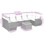 Garden sofa set with beige cushions, 8 pieces, PE rattan. by , Garden sets - Ref: Foro24-3257249, Price: 572,91 €, Discount: %