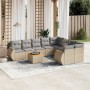 Set mit 9 Gartensofas mit beigen Kissen aus synthetischem Rattan von , Gartensets - Ref: Foro24-3257263, Preis: 710,00 €, Rab...