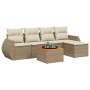 Set Gartensofas mit Kissen 6 Stück synthetisches Rattan beige von , Gartensets - Ref: Foro24-3257311, Preis: 446,48 €, Rabatt: %