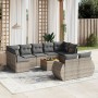 Garden sofa set 10 pieces with gray synthetic rattan cushions by , Garden sets - Ref: Foro24-3257488, Price: 668,09 €, Discou...