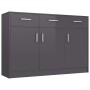 Glossy gray plywood sideboard 110x30x75 cm by , Sideboards - Ref: Foro24-800710, Price: 143,19 €, Discount: %