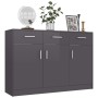 Glossy gray plywood sideboard 110x30x75 cm by , Sideboards - Ref: Foro24-800710, Price: 143,19 €, Discount: %