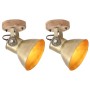 Industrial wall/ceiling lamps 2 pcs brass 20x25 cm E27 by , Lamps - Ref: Foro24-320509, Price: 57,66 €, Discount: %