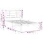 Bed frame with black metal headboard 100x190 cm by , Beds and slatted bases - Ref: Foro24-355555, Price: 68,29 €, Discount: %