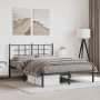 Estructura de cama con cabecero metal negro 140x200 cm de , Camas y somieres - Ref: Foro24-355562, Precio: 102,89 €, Descuent...