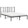 Estructura de cama con cabecero metal negro 140x200 cm de , Camas y somieres - Ref: Foro24-355562, Precio: 102,89 €, Descuent...