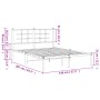 Estructura de cama con cabecero metal negro 140x200 cm de , Camas y somieres - Ref: Foro24-355562, Precio: 102,89 €, Descuent...