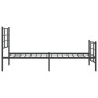 Bed frame with headboard and black metal footboard 75x190 cm by , Beds and slatted bases - Ref: Foro24-355569, Price: 68,58 €...