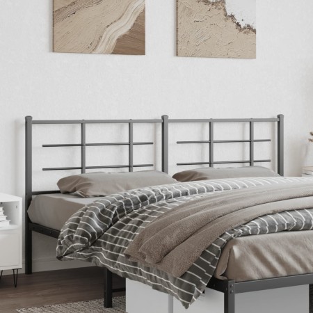 Black metal headboard 180 cm by , Headboards and footboards - Ref: Foro24-355597, Price: 37,99 €, Discount: %