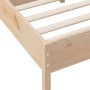 Bed frame with solid pine wood headboard 120x190 cm by , Beds and slatted bases - Ref: Foro24-842774, Price: 105,71 €, Discou...