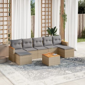 Garden sofa set with beige cushions mix 8 pieces PE rattan by , Garden sets - Ref: Foro24-3226241, Price: 472,28 €, Discount: %