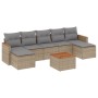 Gartensofa-Set mit beigem Kissenmix, 8-teilig aus PE-Rattan von , Gartensets - Ref: Foro24-3226241, Preis: 472,28 €, Rabatt: %