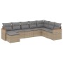 Gartensofa-Set mit beigem Kissenmix, 8-teilig aus PE-Rattan von , Gartensets - Ref: Foro24-3226248, Preis: 520,51 €, Rabatt: %