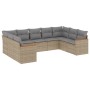 Gartensofa-Set mit beigem Kissenmix, 9-teilig aus PE-Rattan von , Gartensets - Ref: Foro24-3226276, Preis: 591,12 €, Rabatt: %