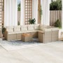 Gartensofa-Set mit beigen Kissen, 10-teilig, synthetisches Rattan von , Gartensets - Ref: Foro24-3226310, Preis: 744,54 €, Ra...