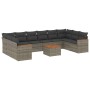 11-teiliges Gartensofa-Set und graue synthetische Rattankissen von , Gartensets - Ref: Foro24-3226333, Preis: 683,69 €, Rabat...