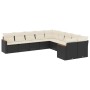 Set de sofás de jardín 10 pzas cojines ratán sintético negro de , Conjuntos de jardín - Ref: Foro24-3226350, Precio: 656,99 €...