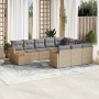 Gartensofa-Set mit beigem Kissenmix, 11-teilig aus PE-Rattan von , Gartensets - Ref: Foro24-3226367, Preis: 743,80 €, Rabatt: %