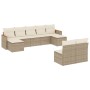 Set de sofás de jardín 9 pzas con cojines ratán sintético beige de , Conjuntos de jardín - Ref: Foro24-3226373, Precio: 617,9...