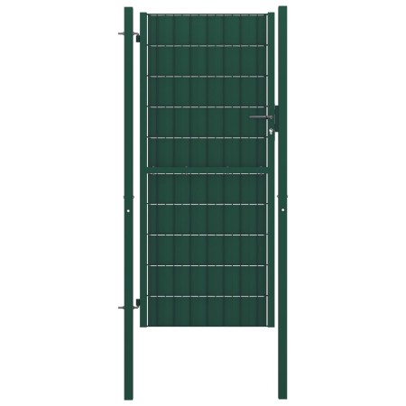 Grünes Zauntor aus PVC und Stahl, 100 x 204 cm von vidaXL, Gartentore - Ref: Foro24-145231, Preis: 234,00 €, Rabatt: %