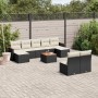 Gartensofa-Set 10-teilig mit schwarzen synthetischen Rattankissen von , Gartensets - Ref: Foro24-3226378, Preis: 529,02 €, Ra...