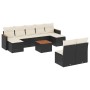 Gartensofa-Set 10-teilig mit schwarzen synthetischen Rattankissen von , Gartensets - Ref: Foro24-3226378, Preis: 529,02 €, Ra...