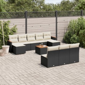 11-piece garden sofa set and black synthetic rattan cushions by , Garden sets - Ref: Foro24-3226392, Price: 584,88 €, Discoun...