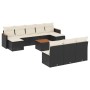 11-teiliges Gartensofa-Set und schwarze synthetische Rattankissen von , Gartensets - Ref: Foro24-3226392, Preis: 585,53 €, Ra...